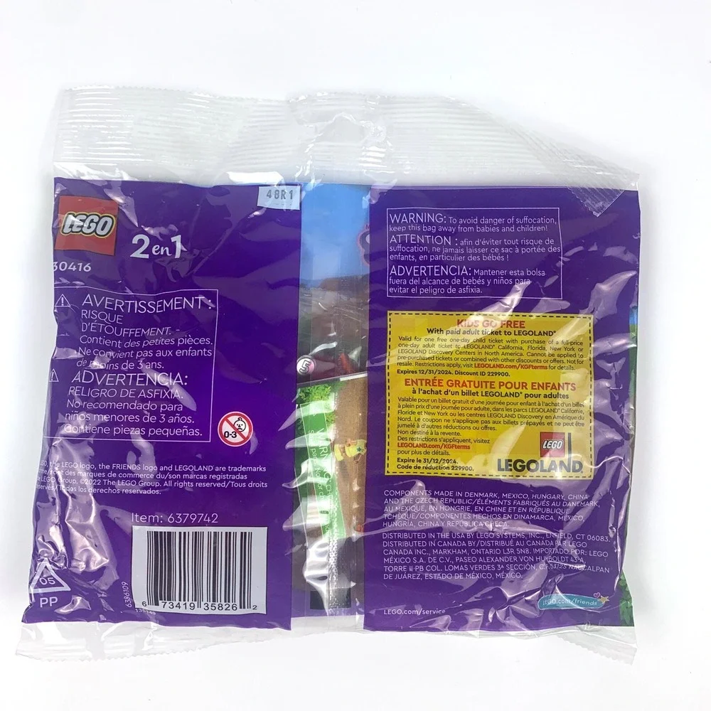 Lego Friends Lot of 4 Polybags 30404 Sunflower 30412 Picnic 30416 Market Stand 2